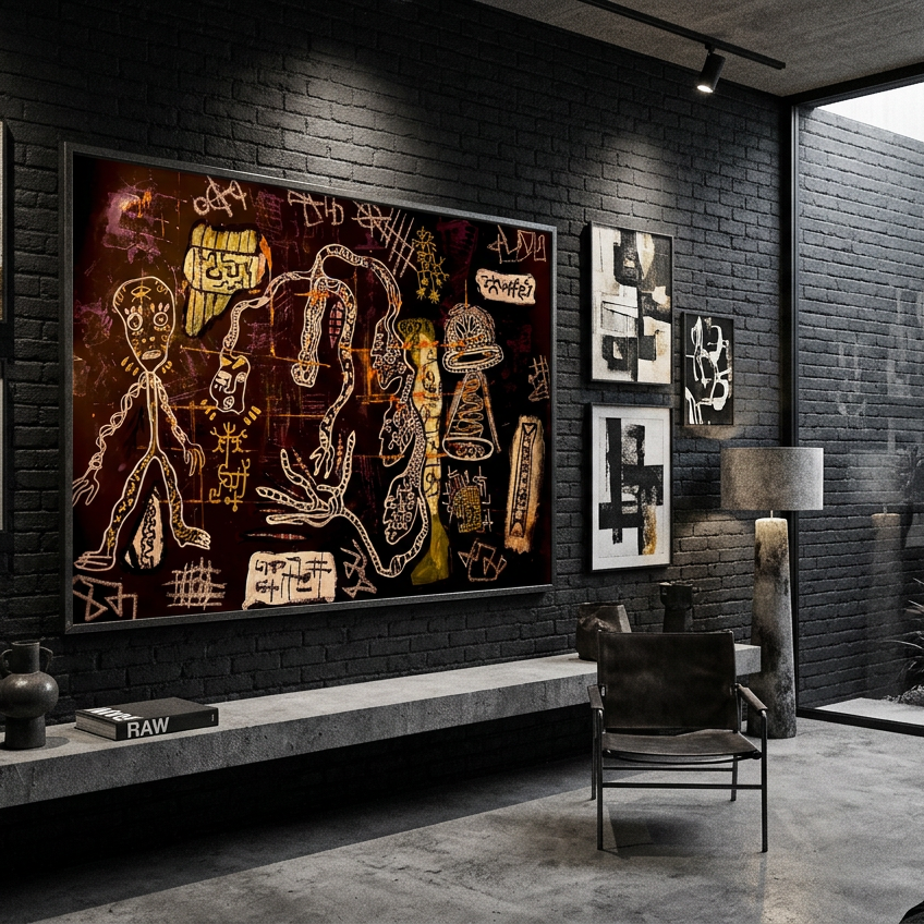 Raw expressionist painting by the artist