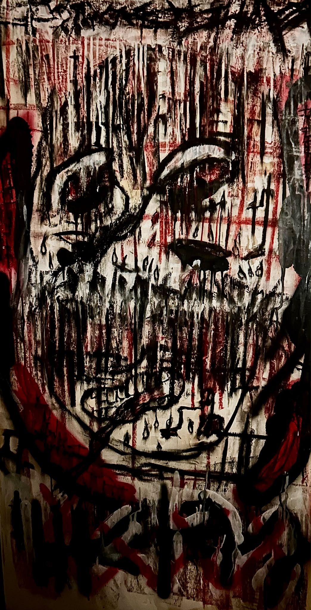Dark figurative painting by Chet Lonely Hearts